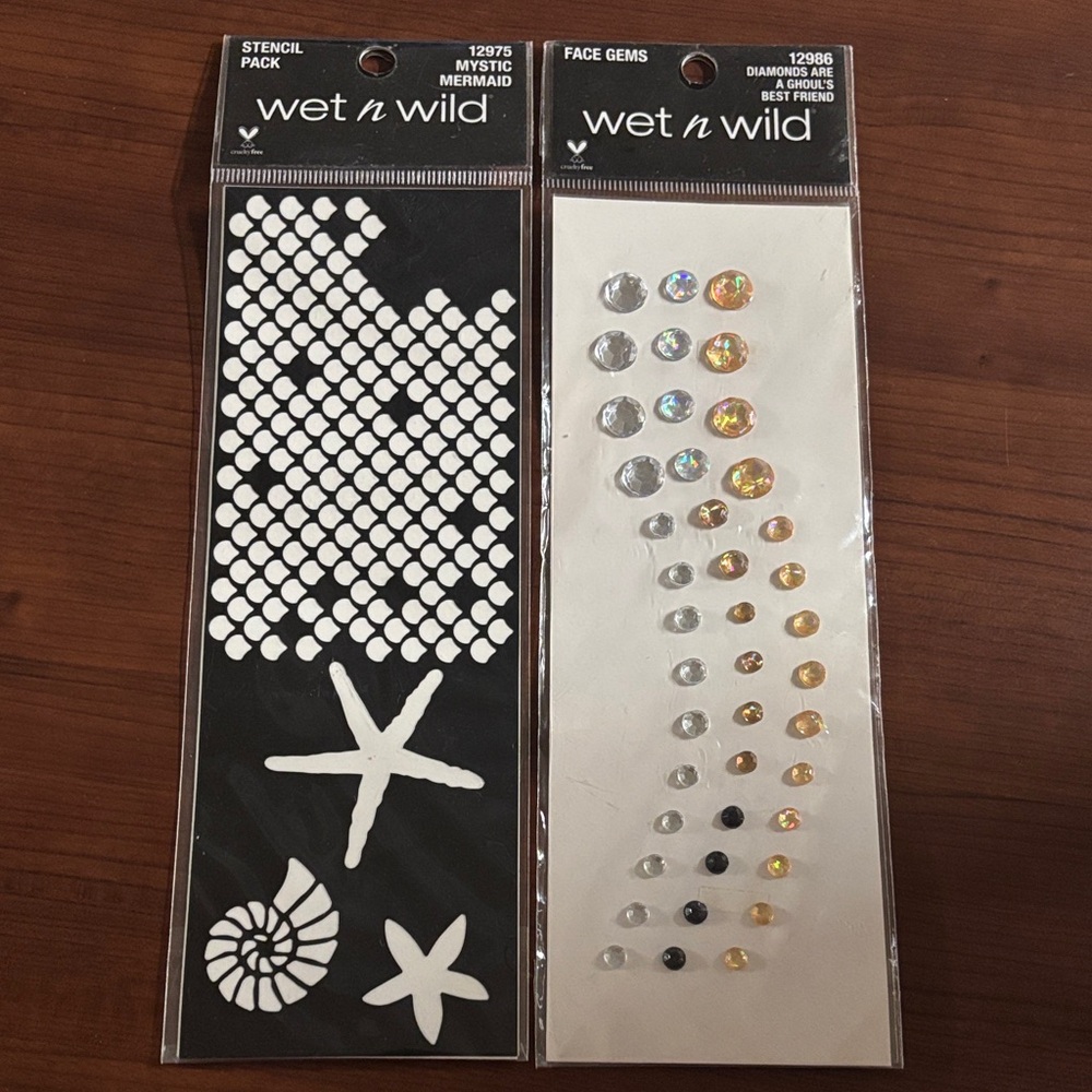 Wet n Wild Mermaid Stencil and Diamond Face Gems